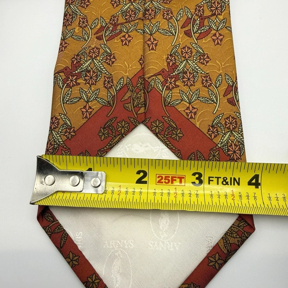 Arnys Paris Men's 100% Silk All Over Pattern Neck Tie